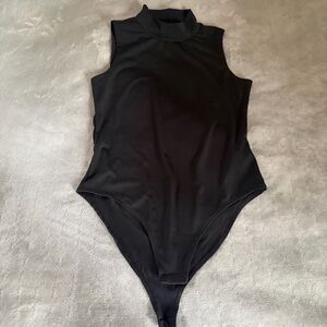 Sleeveless Black Bodysuit